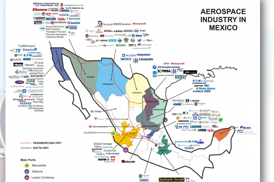 Resultado de imagen para industria aeroespacial en mexico